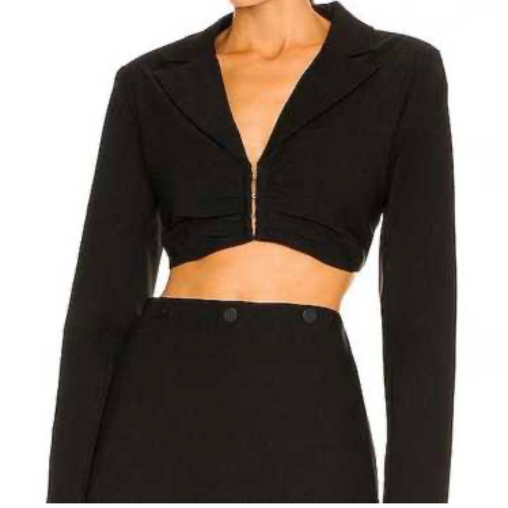 NBD Elegant Black Cropped Top
